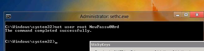 reset password_windows8